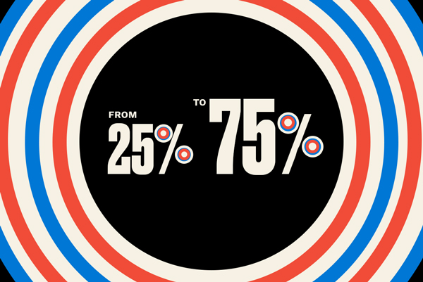 Sale | 25% - 75%